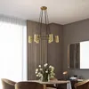 Chandeliers Retro LED Loft Iron Gold Chandelier Modern Lustre Spot For Living Room Vintage Home Decor Hanging Lighting Fixture