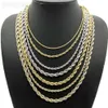 Rostfritt stål 2mm 2,5 mm 3mm 4mm 5mm 6mm Twist Thick Chain Choker Layered Gold Rope Chain Necklace Jewelry Chain Chain Chain