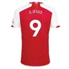 23 24 Soccer Jersey Bukayo Saka Martin Odegaard Eddie Nketiah Ben White Declan Rice Kai Havertz Gabriel Martinelli Gabriel Jesus Kid Kit hem borta.