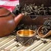 Şarap Gözlükleri Teackup Pirinç TeAware Küçük Kahve Kupaları Retro Uygun Çin Tarzı Su Isıtıcı Vintage Kabartmalı