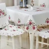 Tafelkleed Tafelkleed Rechthoek Luxe Borduren Kant Tafelkleed Bloem Elegant Tafelkleed Handdoeken Eettafel Stoel Huisdecoratievaiduryd