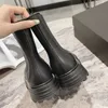Femmes designers de luxe Boots Boots Half Boots Platform Patchwork Botkle Boots Calfskin Quality Flat Lace Up Boots Chelsea Top Quality