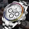 Montre pour hommes, diamant coloré, haute beauté, multi-fonctionnelle, taille de course, mode, étanche, lueur nocturne, bracelet en acier de précision