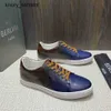 Berluti Heren Schoenen Playoff Lederen Sneakers Berlut Nieuwe Heren Speeltijd Kalf Geborsteld Sport Scritto Patroon Retro Casual Rj