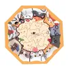 Ombrelli Simpatico Gatto Stampato Ombrello completamente automatico UV Doppio Ombrelloni da spiaggia Protezione solare Ombrello da pioggia e sole Neko Atsume Cosplay YQ240112