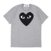 Designer tee com des Garcons spelar t-shirt m bomull wht az-t105 lila hjärta unisex japan bästa kvalitet euro storlek