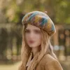 Women Wool Beret Hat Autum Winter Warm Painter's French Style Elegant Artist Lady Fashion Vintage Painter Cap 240111