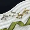 Boucle d'oreille Style abeille Vintage, bijoux en cristal, breloque pendante, rétro en cuivre, avec coffret