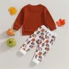 Set di abbigliamento Neonato Pantaloni di Halloween Completi Camicie lunghe Felpa con zucca Felpa con cappuccio a quadretti autunnale per bambini Felpa con cappuccio per ragazze