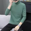 Camicetta basic da uomo con collo a lupetto T-shirt termica invernale Abbigliamento semplice Pullover Top a maniche lunghe Caldo e confortevole dolcevita intimo 240111