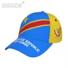 Gorra de béisbol unisex con bandera de la República Democrática del Congo para adultos, sombrero patriótico para fanáticos del fútbol, hombres y mujeres 240111