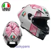 Motocicleta italiano arco tigre agv pista gprr pista capacete de fibra carbono correndo 75m9