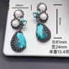 Baumelnde Ohrringe EVACANDIS Kristall Blaue Perle Tropfen Handgemacht Vergoldet Tropfen Für Frauen Zirkon S925 Sterling Silber Nadel