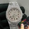 Luksusowe Diamond Watch Designer Hand Limited Sale Inkrustowane niestandardowe moissanite Full Diamond Watch Polej i papier