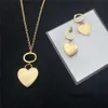Designer Newest Heart Necklace Earrings Letter Printed Pendant Earring Women Classic Party Gift Necklaces Jewelry Sets