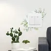 9 Styles Switch Flowers Stickers Creative Leaves Green Plant Wall PVC Light Plugs Decals Home Decoration Gifts 240111