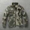 Men's clothing autumn and winter new product pure cotton casual camouflage work jacket without hood jacket military middle-aged men's jacket