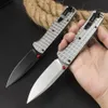 Promotion BM535 BK-4 Pocket Folding Knife D2 Black/Satin Drop Point Blade Aviation Aluminum Handle Outdoor EDC Knives with Retail Box