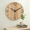 ヴィンテージウッドグレインシンプルな壁時計サイレントクリエイティブリビングルーム装飾壁時計モダンホームキッチンウォール装飾時計240111
