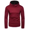 Herenhoodies 2024 lente en herfst grote casual effen kleur pullover slim fit trui voor heren