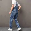 Mäns jeans denims overaller för man Lossa casual lastmans jeans overaller jumpsuits gata spännande brett ben pantsl240111