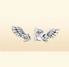 Authentic 100 925 Sterling Silver Sparkling Angel Wing Stud Earrings Fashion DIY Jewelry Accessories For Women Gift6859124
