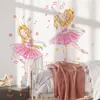 Adesivi murali Principessa e Cigno per Camerette per Bambini Ragazze Carina Ballerina Fiore Farfalla Carta da parati Asilo nido Decorazione per cameretta 240112