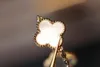 Diseñadores de collar de oro rosa para mujeres 10 flores top v-gold 18K con trébol Collares pendientes Cadena de diseñador clásico de oro de primera calidad Joyería de boda con caja