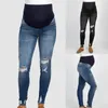 Pantalones de moda de verano y otoño, pantalones vaqueros de maternidad, cintura alta, ropa de lápiz ajustada para mujeres embarazadas, embarazo 240111