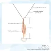 펜던트 목걸이 Zhouyang 잎 목걸이 여성 패션 한국 패션 단순 로즈 골드 컬러 입방 초커 넥 체인 보석 N041