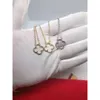 Luxury VanClef Armband Fashion Classic Four Leaf Clover Armband Desginer Clover New Fanjia White Crystal Armband Clover Fem Flowers Natural White Fritillaria