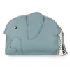 Zero carteira feminina bolsa de chave de couro bolsa de moedas bolsa de armazenamento bolsa de zíper de borla de elefante japonês