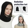 Unisex Antiradiation Headgear Electromagnetic Radiation Protective Silver Fiber Hood Cap Protect Head EMF Shielding Sleeve 240111