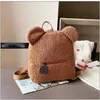 Zaini con zaino peluche BASSE FEMMILE AUTTUNGA E INVERNA Nuova versione coreana di Instagram Super Fire Orso Orso Occhio Backpack Girl GirlChild BA