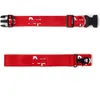Red Dog Collar Leashes Set Adjustable Dogs Cats Letter Print Collars Hairless Cat Schnauzer French Bucket Drop Delivery Dhoax