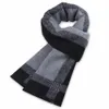 Luxury Brand Men's Winter Plaid Scarf warm women Cashmere shawls Scarves Casual Tassel Scarfs Man Business scarf pashmina 240111