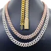 New Arrival Pass Diamond Tester 10mm Width S925 Hip Hop Necklace Vvs Moissanite Cuban Link Iced Out