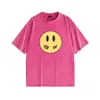 Women's T-shirt designer y2k round neck short sleeved pure cotton couple T-shirt with smiling face pattern fashionable trend