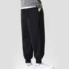 Outono inverno quente dos homens jogger calças engrossar veludo solto casual calças esportivas calças térmicas streetwear cintura alta sweatpants 240111