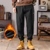 American style pants, men's autumn and winter plush and thickened casual pants, loose charging pants, men's mid rise leggings