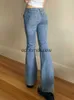 Jeans pour femmes Pantalons Capris 2023 Femmes Flared Mid Taille Denim Pantalon Vintage Stretch 90s Streetwear Y2K Boot Cut Élastique Skinny Maman Pantalon