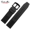 Titta på band Rubber Watchband 22mm High Quality Strap Black General Style Silicone Armband