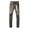 Purple Brand-Jeans, amerikanische High-Street-Jeans in Distressed-Optik, zweifarbige Waschung 9031