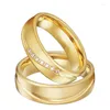 Cluster Rings 18k Gold Plated Wedding For Men And Women Lover's Alliance His Hers Couple Set Jewelry Big USA Size 5 To 15