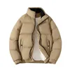 Quality inspection white duck down jacket for men's winter warm standing collar couple jacket