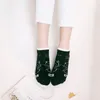 Skarpetki Hosiery Women Cartoon Spring Summer Boat Cat Head Black and White Cotton Zhuji Drop dostawa Ottgv