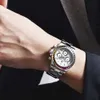 Montre pour hommes, diamant coloré, haute beauté, multi-fonctionnelle, taille de course, mode, étanche, lueur nocturne, bracelet en acier de précision