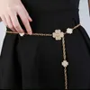 Fashion Gold Chain Belts For Women High Quaity Luxury Female Waist Punk Metal Corset Belt Girls Dress Adjustable Electroplating 18K gold