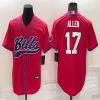 Jersey Custom BuffaloBillsmen Women Youth 17 Josh Allen 14 Stefon Diggs Blue Red White Base Baseball Football Baseball Football