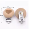 30 stks Beuken Houten Aniaml Fopspeen Clip Baby Dummy Clips Houder Fopspeen Food Grade Hout Tandjes Ketting Accessoire 240111